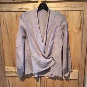 Dusty rose silk top.